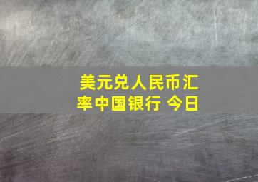 美元兑人民币汇率中国银行 今日